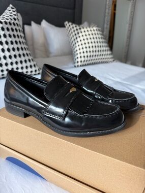 Zara Metal Trim Flat Loafers